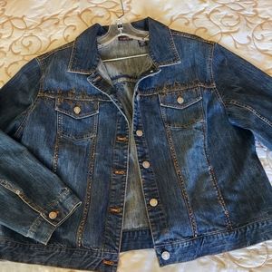 Chico's beaded Jean jacket size 3